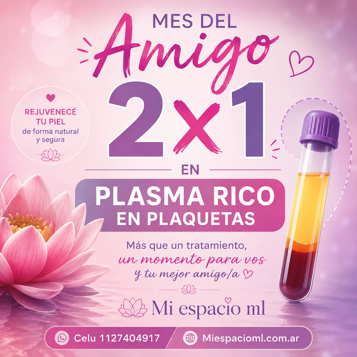 Promo plasma rico en plaquetas